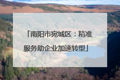 南阳市宛城区：精准服务助企业加速转型