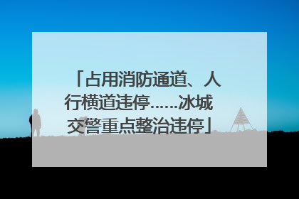 占用消防通道、人行横道违停……冰城交警重点整治违停