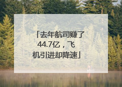去年航司赚了44.7亿，飞机引进却降速
