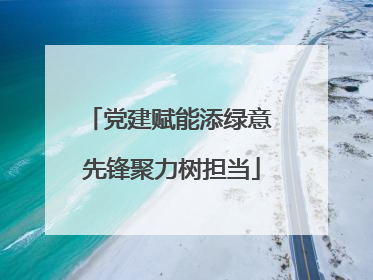 党建赋能添绿意 先锋聚力树担当