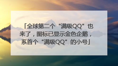 全球第二个“满级QQ”也来了，图标已显示金色企鹅，系首个“满级QQ”的小号