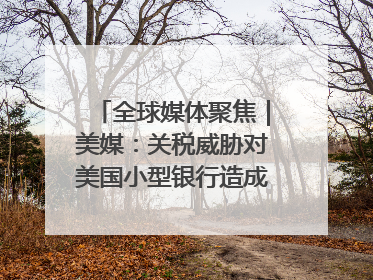 全球媒体聚焦｜美媒：关税威胁对美国小型银行造成双重打击