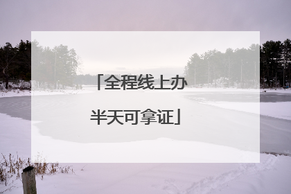 全程线上办 半天可拿证