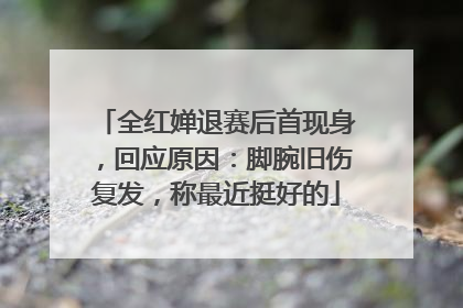 全红婵退赛后首现身，回应原因：脚腕旧伤复发，称最近挺好的