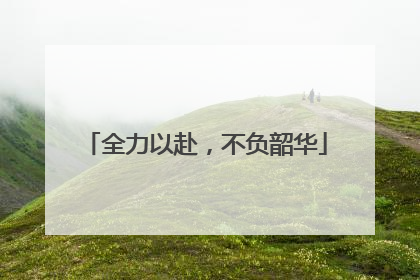 全力以赴，不负韶华