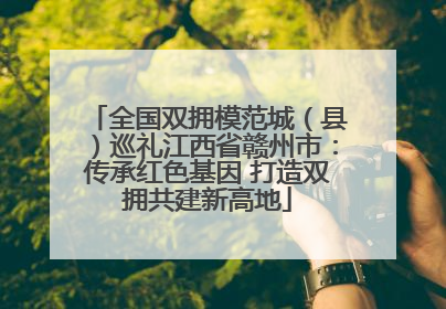 全国双拥模范城（县）巡礼江西省赣州市：传承红色基因 打造双拥共建新高地
