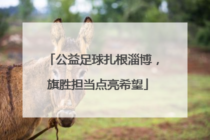 公益足球扎根淄博，旗胜担当点亮希望