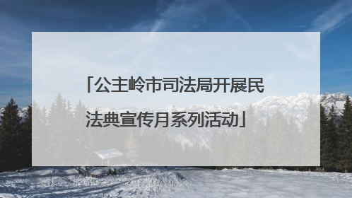 公主岭市司法局开展民法典宣传月系列活动