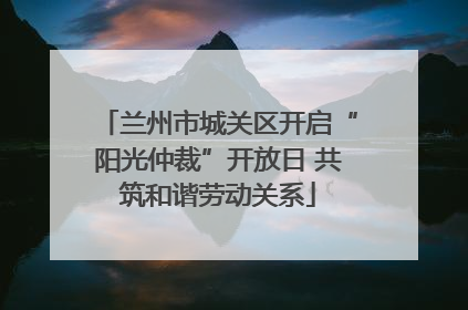 兰州市城关区开启“阳光仲裁”开放日 共筑和谐劳动关系