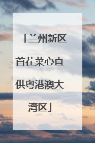 兰州新区首茬菜心直供粤港澳大湾区