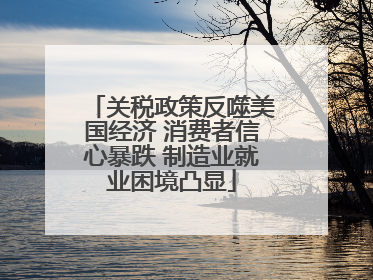 关税政策反噬美国经济 消费者信心暴跌 制造业就业困境凸显