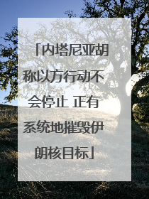 内塔尼亚胡称以方行动不会停止 正有系统地摧毁伊朗核目标