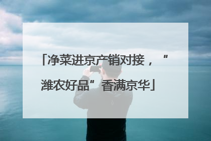 净菜进京产销对接，“潍农好品”香满京华