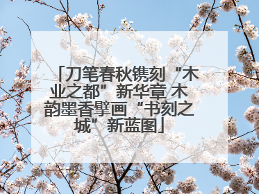 刀笔春秋镌刻“木业之都”新华章 木韵墨香擘画“书刻之城”新蓝图