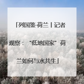 列国鉴·荷兰丨记者观察：“低地国家”荷兰如何与水共生