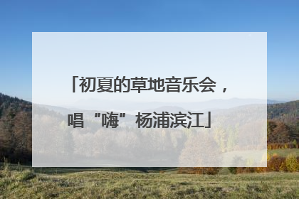 初夏的草地音乐会，唱“嗨”杨浦滨江