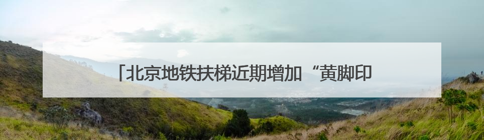 北京地铁扶梯近期增加“黄脚印”标识 倡导市民“站稳扶好”