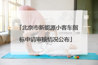 北京市新能源小客车指标申请审核情况公布