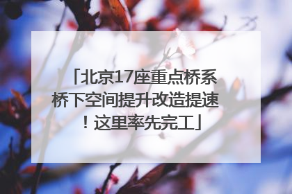 北京17座重点桥系桥下空间提升改造提速！这里率先完工