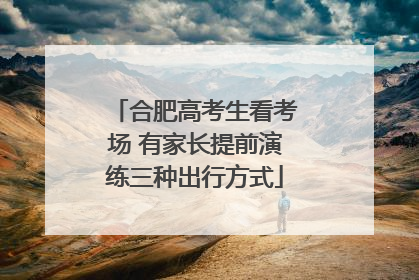 合肥高考生看考场 有家长提前演练三种出行方式