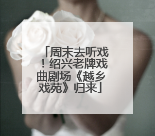 周末去听戏！绍兴老牌戏曲剧场《越乡戏苑》归来