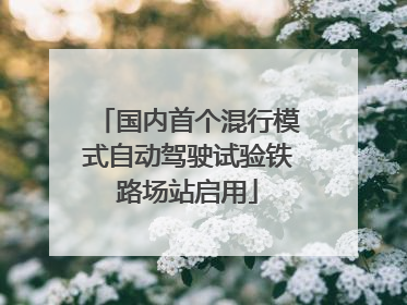 国内首个混行模式自动驾驶试验铁路场站启用