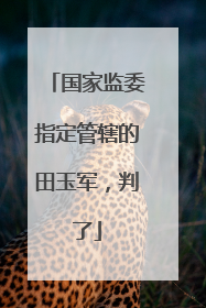 国家监委指定管辖的田玉军，判了