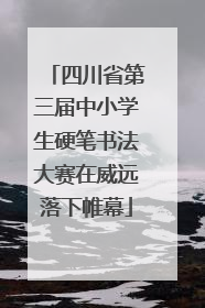 四川省第三届中小学生硬笔书法大赛在威远落下帷幕