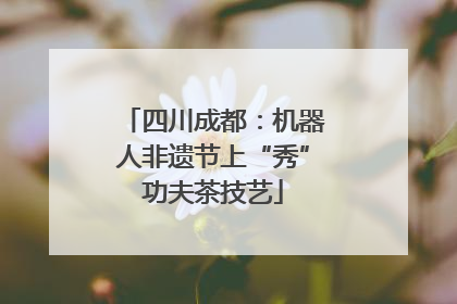 四川成都：机器人非遗节上“秀”功夫茶技艺