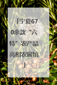 宁夏670余款“六特”农产品亮相农展馆