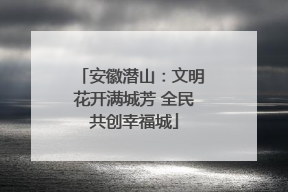 安徽潜山：文明花开满城芳 全民共创幸福城