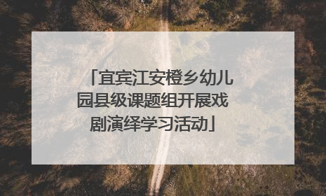 宜宾江安橙乡幼儿园县级课题组开展戏剧演绎学习活动