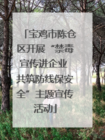 宝鸡市陈仓区开展“禁毒宣传进企业 共筑防线保安全”主题宣传活动