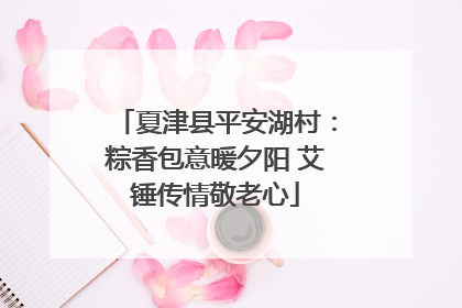 夏津县平安湖村：粽香包意暖夕阳 艾锤传情敬老心