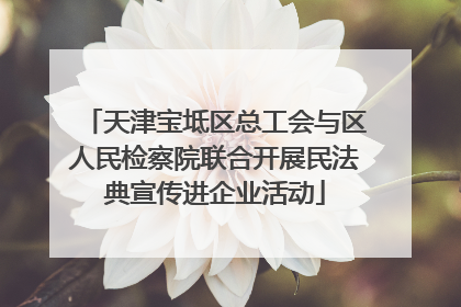 天津宝坻区总工会与区人民检察院联合开展民法典宣传进企业活动