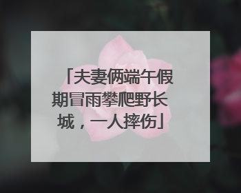 夫妻俩端午假期冒雨攀爬野长城，一人摔伤