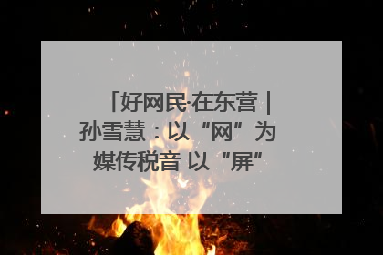 好网民·在东营｜孙雪慧：以“网”为媒传税音 以“屏”为介助发展