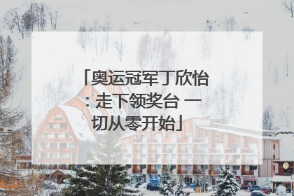 奥运冠军丁欣怡：走下领奖台 一切从零开始