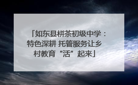 如东县栟茶初级中学：特色深耕 托管服务让乡村教育“活”起来