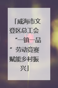 威海市文登区总工会“一镇一品”劳动竞赛赋能乡村振兴
