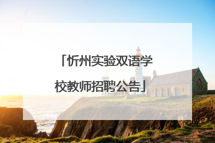 忻州实验双语学校教师招聘公告