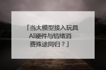 当大模型接入玩具 AI硬件与情绪消费殊途同归？