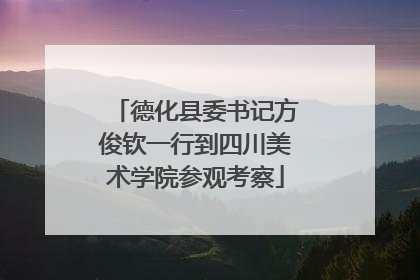 德化县委书记方俊钦一行到四川美术学院参观考察