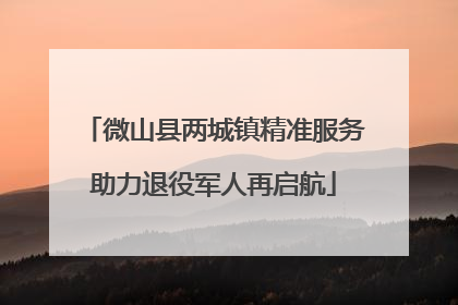 微山县两城镇精准服务助力退役军人再启航