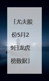 尤夫股份5月29日龙虎榜数据