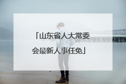 山东省人大常委会最新人事任免