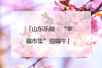 山东乐陵：“幸福市集”迎端午