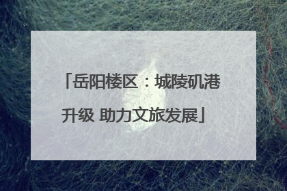 岳阳楼区：城陵矶港升级 助力文旅发展