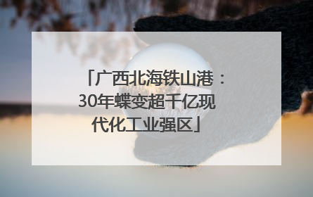 广西北海铁山港：30年蝶变超千亿现代化工业强区