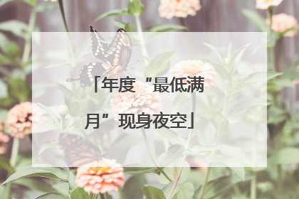 年度“最低满月”现身夜空